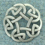 Brooch, Plaid, Large Celtic Interlace